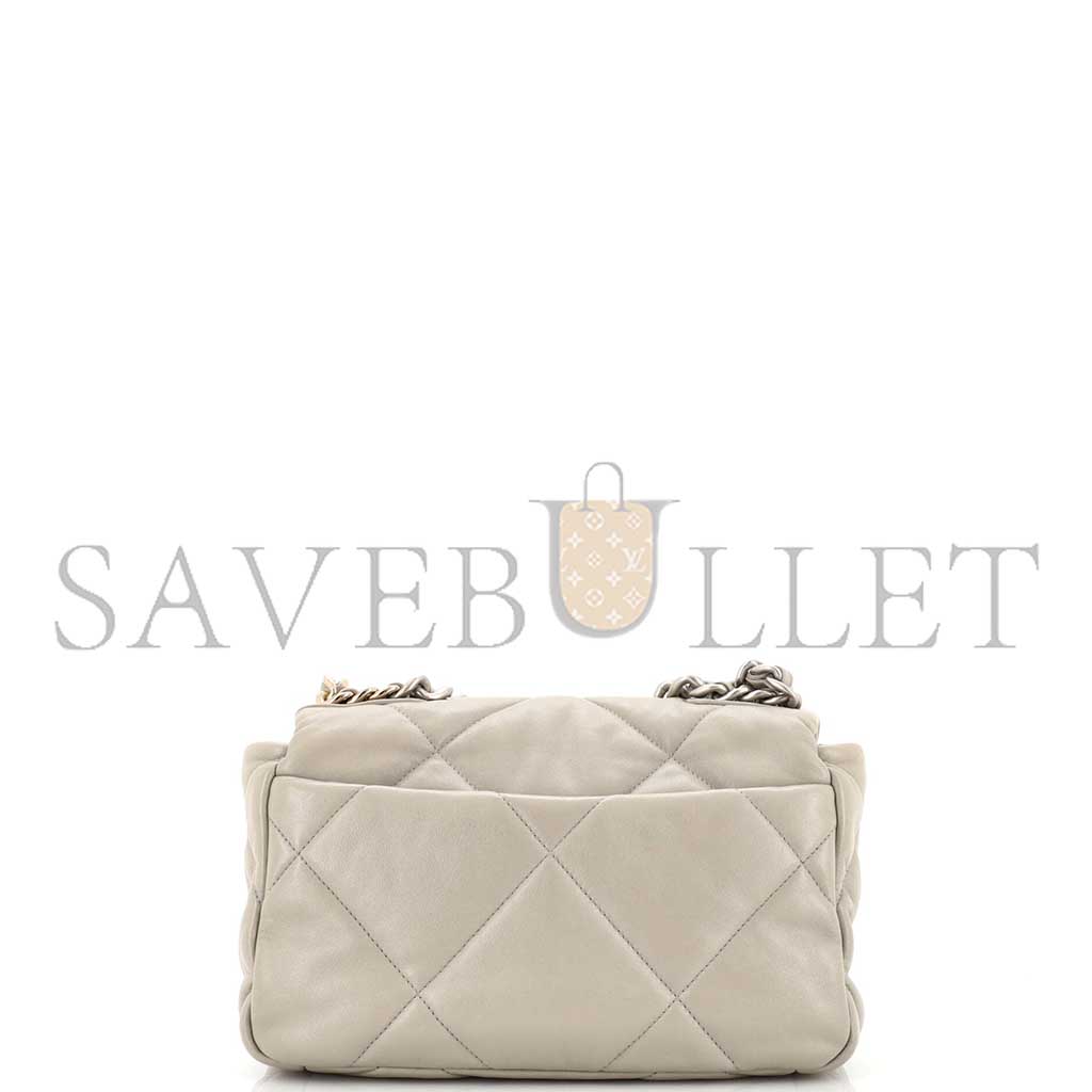 Ch*el 19 flap bag quilted leather as1160 (26*16*9cm)
